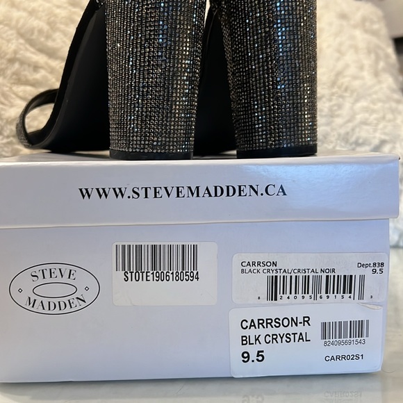 Steve Madden Black Crystal Dress Sandals - Picture 6 of 7